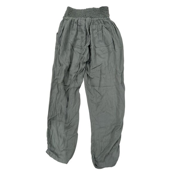 Vintage REWASH Brand Womens Relaxed Fit Olive Green Smocked Waist Pants S - Picture 3 of 8